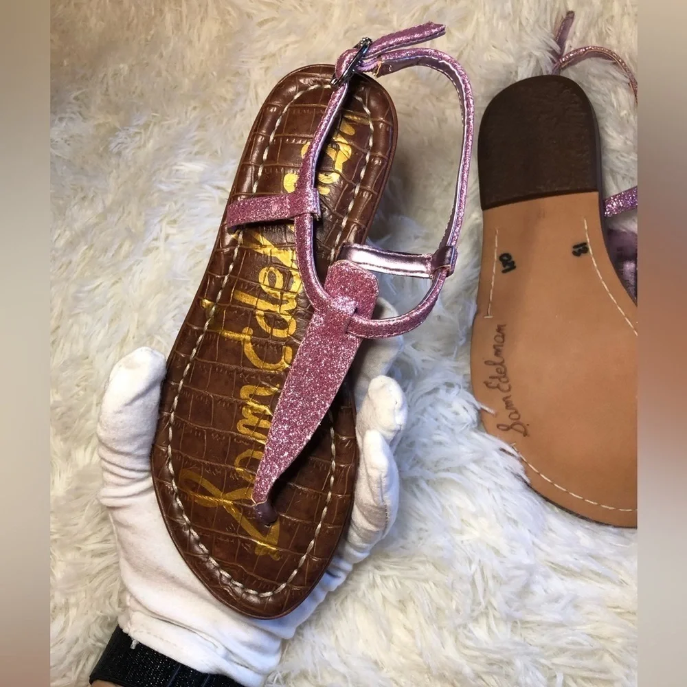Sam Edelman Pink Glitter Gladiator Sandals NWOT size